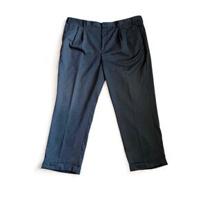 Eddie Bauer Mens Relaxed Fit Wool Dress Pants Pleated Front Cuffed Hem 44 x 29